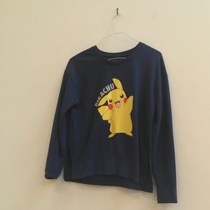 Pokemon Navy Blue Graphic Long Sleeve